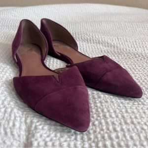 Vince Cumuto Suede Pointed Toe D’Orsay Flats Size 7
